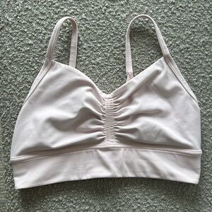 Lululemon Nulu Front Gather Pink Sports Bra